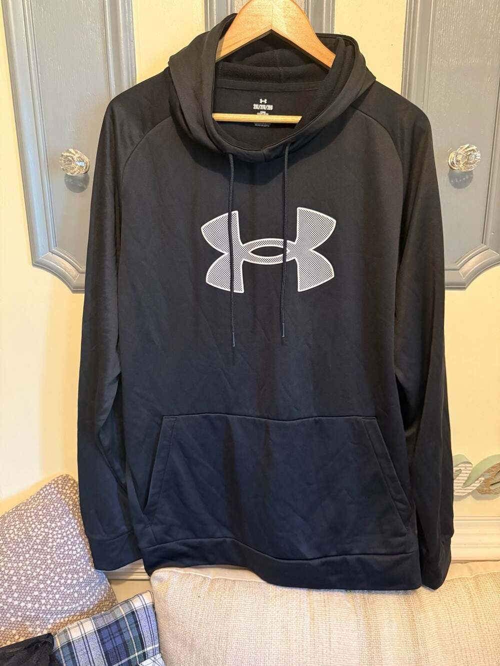 Under Armour Fleece Big Logo Hoodie Size 2XL Black